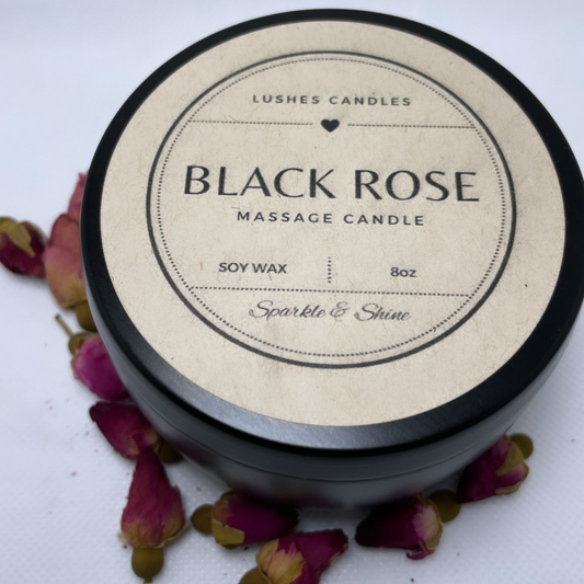Black Rose Massage Candle